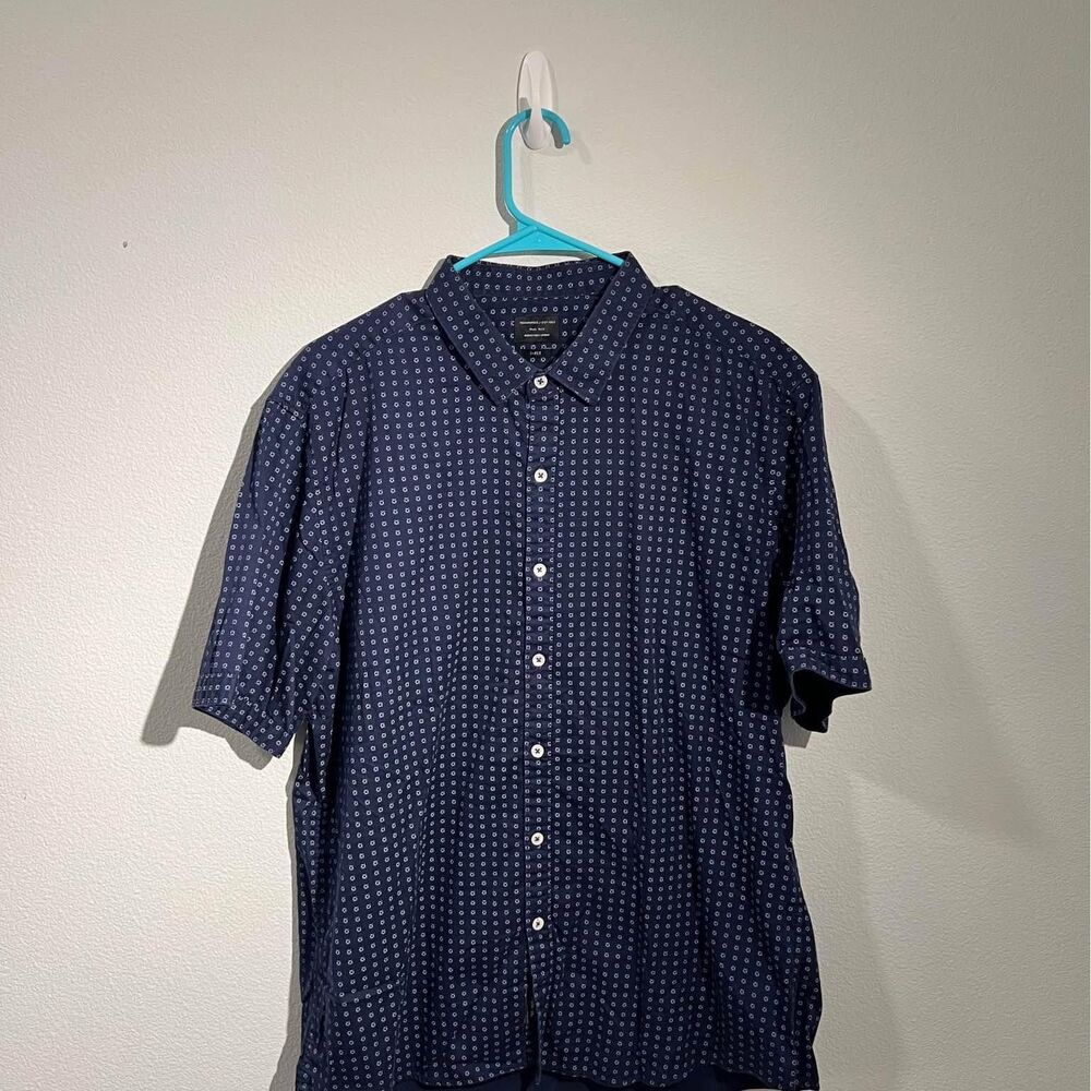 7 Diamonds Blue Men’s Button Down Shirt